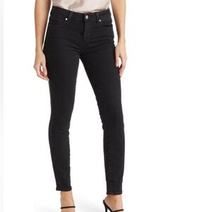 Paige Verdugo Ankle Skinny Jean Mid Rise Black
